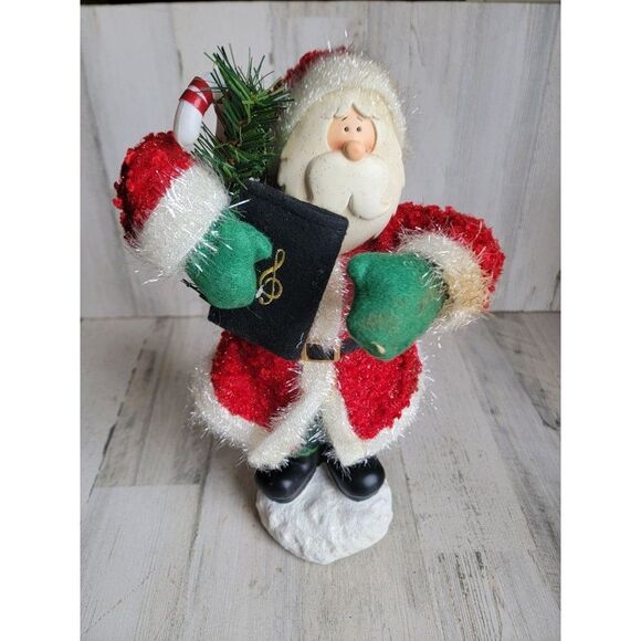 Animated dancing Jingle Bell caroling Santa Claus glitter xmas figure - Picture 3 of 13